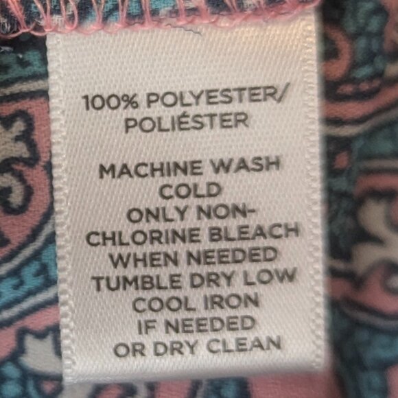 Loft Size Small Teal and Pink Paisley Tunic - Picture 12 of 14